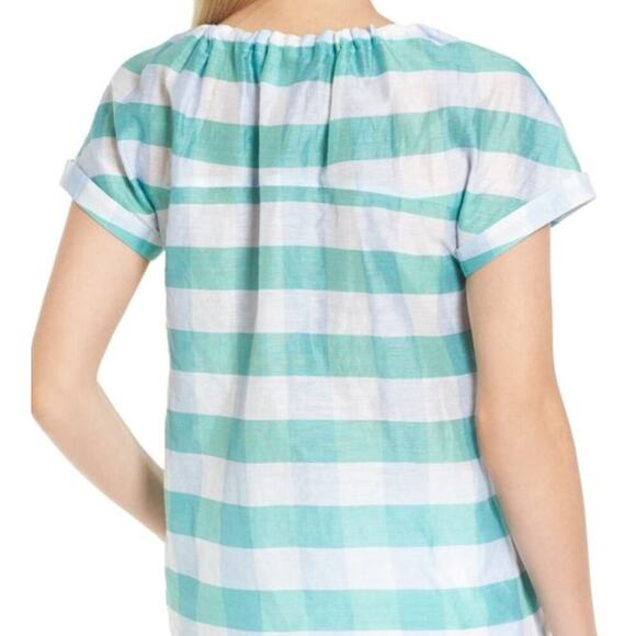 New Nordstrom signature top checkered green & white size XL - Picture 8 of 10